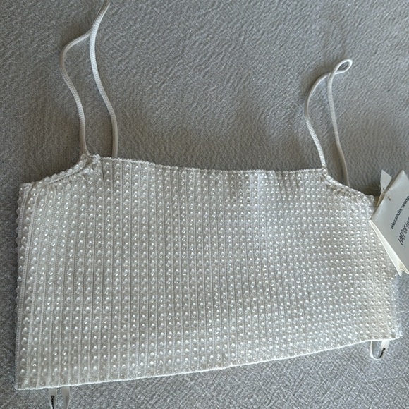 Alexander Wang crystal-embellished ribbed tank top, X-Large, $499